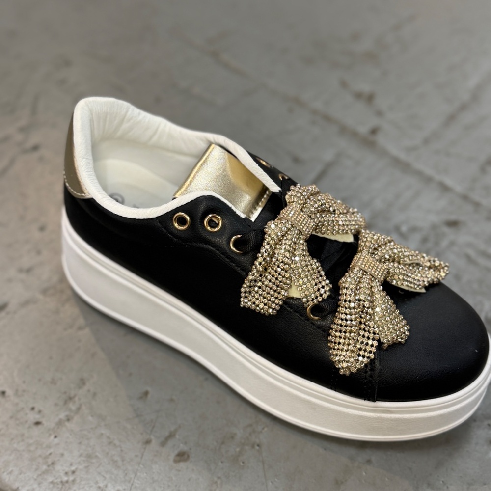 Women fashion  platform with double bowls sneaker